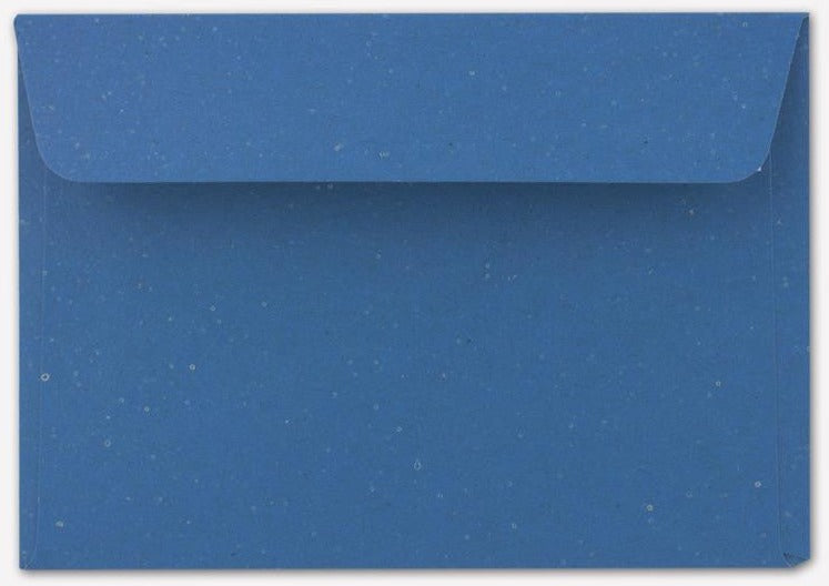 Briefumschläge DIN C6 - Kraftpapier Blau Individuelle Einladung